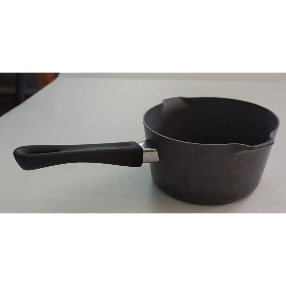 Scanpan 1999 Titanium Pyrolux Double Spout 1.5 Qt Sauce Pan Graniteware Denmark